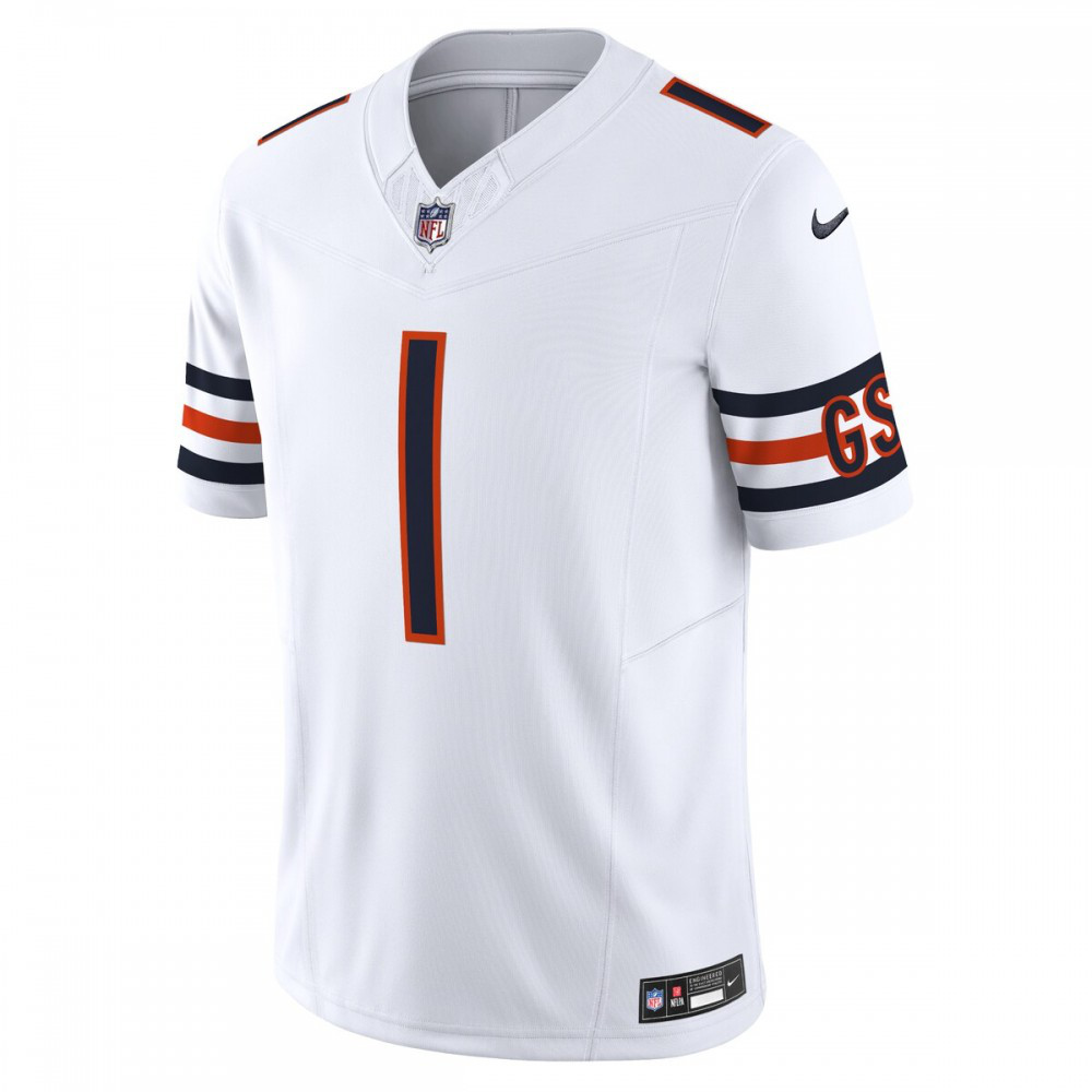 Justin Fields Chicago Bears Nike Vapor F.U.S.E. Limited Jersey - White-GridironStore